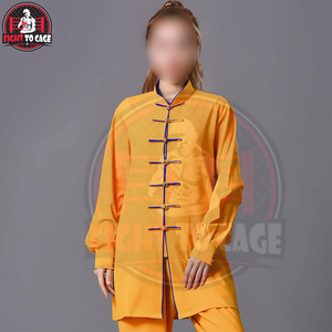 DISEÑO ÚNICO en Color Sólido, la Mejor Calidad, Producto de Última Moda, Hecho a Mano, Ropa de Entrenamiento de Artes Marciales, Uniforme de Kung Fu para Mujer - Product Image 4
