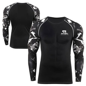 Breathable Long Sleeve Men Printing Rash Guard For Surfing Swimming Quick Dry Uv Sun Protection <b>Athletic</b> Shirt - Product Image 3