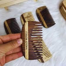 Peigne en bambou miniature écologique professionnel avec logo personnalisé, soin des cheveux naturel pour femmes enceintes, jeunes mamans, usage domestique tendance - Product Image 4