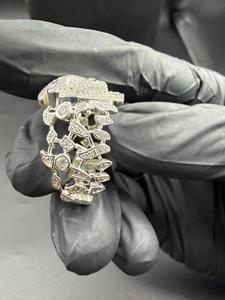 Anillo de Lujo con Cara de León en Plata S925 y Moissanita, Chapado en Oro de 14K, Certificado IGI, Joyería de Moda para Hombre, Rey de los Animales - Product Image 2