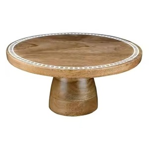 Natural Wood Wooden Cake <b>Stand</b> Dessert <b>Display</b> Plate Cupcake Tray Event Table Decoration - Product Image 6