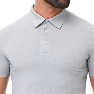 Personnalisation en lot en usine de polos d'affaires sans coutures à manches courtes pour hommes, résistants aux UV, en tissu à séchage rapide - Product Image 1