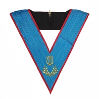 Collier Maître de l'Harmonie Lauderdale, sautoir Maître de l'Harmonie, insignes maçonniques, machine d'officier du Rite Français