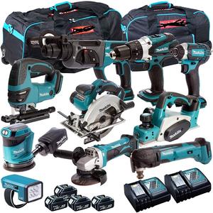 ชุดสว่านไร้สาย MakitaS LXT1500 18-V ลิเธียม-ไอออน คุณภาพสูง พร้อมชุดเครื่องมือไฮดรอลิก 15 ชิ้น - Product Image 1