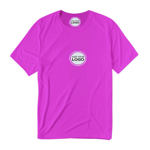 Mens Breathable Front Logo Gym <b>T</b>-<b>Shirt</b> Cotton <b>Polyester</b> Blend Anti Sweat Quick Dry Loose Fit Fitness Activewear - Product Image 1