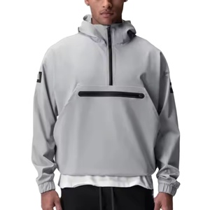 เสื้อแจ็คเก็ตฮู้ดดี้แบบมีซิปครึ่งตัว สไตล์สตรีทแวร์ ใส่ได้ทุกฤดู มีกระเป๋าซิปด้านหน้า กันน้ำ กันลม รุ่น 2026 สำหรับทุกเพศ - Product Image 3