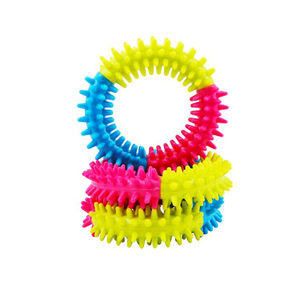 Indestructible Rubber Thorn Ring Spiny Multicolor Circle Non-Toxic Dental Healthy Big Training Pet Dog Chew <b>Toys</b> - Product Image 3
