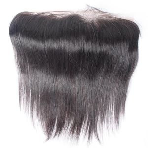 Peluca con Frente de Encaje, Cabello Humano Virgen Indio, Liso, Rizado, Negro, Suave - Product Image 1