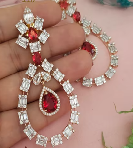 Luxurious Fancy <b>Earrings</b> Elegant Women <b>Earrings</b> for Party Wear Fashion Accessories with Zircon Stone for Gifts - Product Image 2
