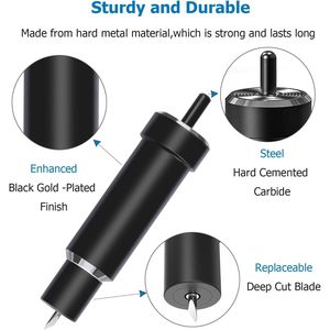 Set di 5 Lame Industriali a Punta Profonda per Explore Air, Tagliano Materiali fino a 1,5 mm di Spessore - Product Image 2