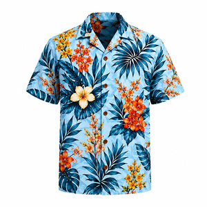 Chemise Hawaïenne Aloha Décontractée Personnalisée pour Homme, Respirante, Imprimé Floral Tropical, Manches Courtes, Col Cubain, Tenue de Plage pour Vacances - Product Image 1