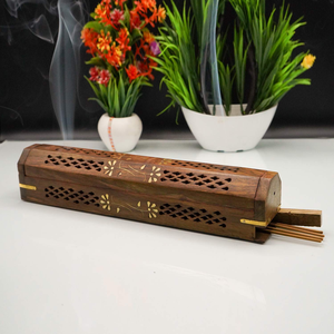 Handmade Wooden <b>Incense</b> <b>Stick</b> <b>Holder</b> Burner Box with Ash Catcher Decorative Aromatherapy Home Decor Gift Wholesale - Product Image 5