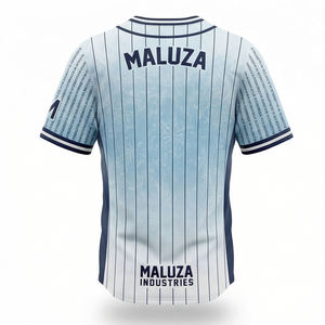 Camiseta de béisbol de sublimación de alta calidad, ropa deportiva de moda urbana, MALUZA INDUSTRIES, camiseta de béisbol personalizada para equipos. - Product Image 3