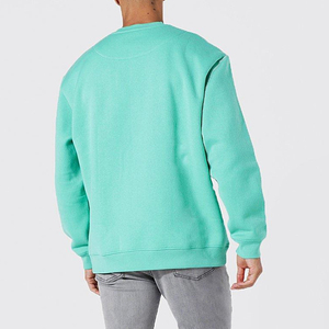 เสื้อสเวตเชิ้ตคอกลมสีเขียวมิ้นท์ ทรงปกติ ใส่ได้ทั้งชายและหญิง สีพื้นเรียบง่าย สวมใส่สบาย เหมาะสำหรับฤดูหนาว ผลิตจากผ้าฝ้ายฟลีซ 100%  ตกแต่งด้วยลายปักด้านหน้า - Product Image 2