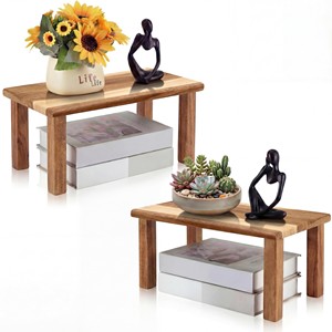 Pine Wood Rustic <b>Desk</b> Organizer Shelf <b>Riser</b> Wholesale | Handcrafted Moradabad - Product Image 2