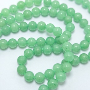 Perles rondes en aventurine verte naturelle, brin de 15 pouces, perles de pierres précieuses en vrac pour la fabrication de bijoux - Product Image 6