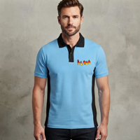 Polo homme grande taille respirant de qualité supérieure, impression logo personnalisée, manches courtes, 2 couleurs, 100% coton.