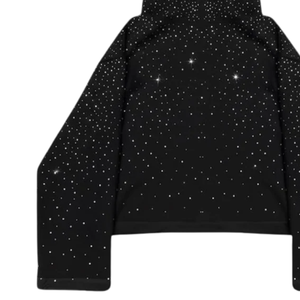 Sudadera con Capucha de Diamantes de Imitación Personalizada de Alta Calidad, Sudadera Holgada con Diamantes de Imitación en Toda la Prenda, Sudadera de Manga Larga con Diamantes de Imitación - Product Image 4