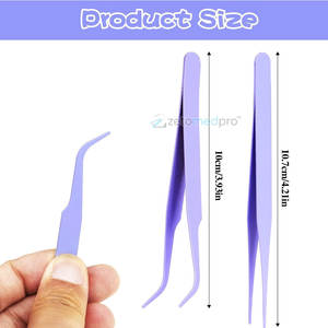 Pinces à cils personnalisées pour équipement de studio de beauté, pinces à cils antistatiques en acier inoxydable pour extensions - Product Image 4