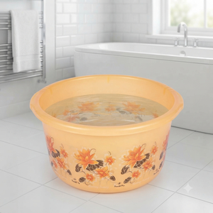 Bac de Rangement Rond Classique en Plastique PP Écologique pour Cuisine, Salle de Bain et Rangement Floral Domestique - Product Image 3