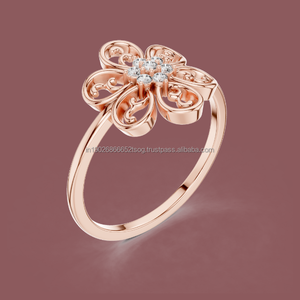 14K Elegant Party Wear <b>Ring</b> in Silver <b>CZ</b> Jewelry - Product Image 1