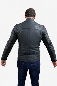 Chaqueta de Cuero para Hombre de Alta Calidad, Fabricada en Pakistán, Chaqueta de Motociclista con Aspecto Lavado y Paneles Elásticos, Muy Popular - Product Image 4