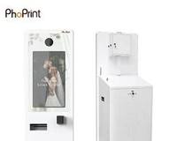 Fotoğraf çekme, düzenleme, paylaşım ve baskı için dijital fotoğraf kabini kiosk platformu, etkinlik ve kullanıcı yönetimi ile.