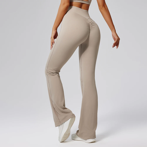 Nouveau pantalon évasé taille mi-haute pour femme, décontracté et fin, idéal pour le yoga, la danse latine, la gym, l'entraînement et le sport - Product Image 4