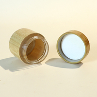 Vente en gros directe d'usine, pot en verre coloré écologique personnalisé, bouchon à vis en bambou naturel à l'épreuve des enfants, poudre libre, crème pour le soin de la peau