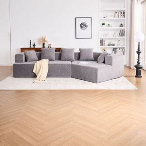 Canapé moderne à siège profond, facile à transporter, canapé en mousse à mémoire de forme, tissu chenille, pas d'installation pour la maison, chambre, appartement, salon - Product Image 3