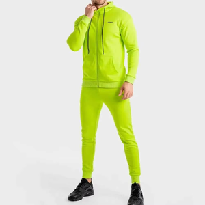 Conjuntos deportivos de dos piezas de algodón grueso de primera calidad para hombre, pantalones de chándal personalizados para hombre - Product Image 3