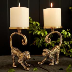 Candelabro con Forma de Mono de Latón, Decoración para el Hogar, Duradero - Product Image 1