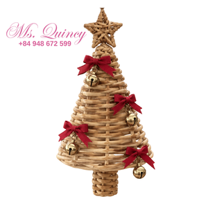 Vietnam Natural Handmade <b>Wicker</b> Rattan Christmas Ornaments Star Tree Shaped Christmas Decor - Product Image 6