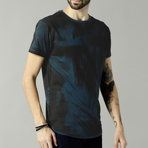 T-shirts vintage pour hommes de haute qualité en gros, 100 % coton/polyester, tissu tricoté respirant, écologique, 180 g, personnalisable - Product Image 3