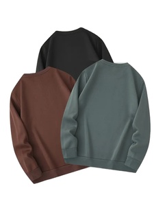 เสื้อสเวตเตอร์คอตตอนผ้าฟลีซแบบสวมหัวคอกลมโอเวอร์ไซส์แบบกำหนดเองสำหรับฤดูหนาว100% - Product Image 2