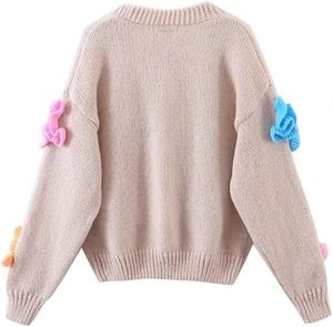 Breathable Sophisticated V-Neck <b>Cardigan</b> Mens Vintage Striped Varsity Knitted Embroidery Sweater for <b>Spring</b> Autumn Season - Product Image 6