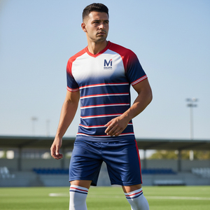 Ensemble de maillots de football sublimés multicolores, toucher doux, personnalisable avec numéro, nom, logo d'équipe, équipement de match de football - Product Image 6