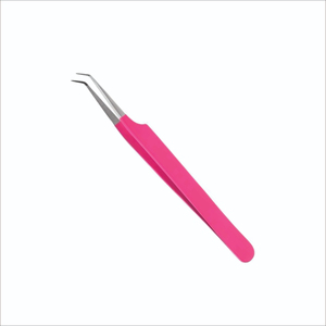 Pince à épiler en acier inoxydable à pointe fine pour cils, applicateur avec logo personnalisé, en vrac - Product Image 5