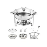 Plat à réchaud en métal de qualité supérieure, conçu pour faciliter les opérations de buffet, avec une qualité fiable et une fonctionnalité assurée.