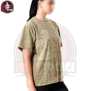 Nueva Llegada: Camiseta Vintage con Logo Personalizado, Lavado Ácido, para Mujer, Oversize, Hombros Caídos, Estilo Urbano, Algodón Lavado, Efecto Desgastado - Product Image 5