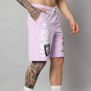 New Arrival Casual Summer High Street Style Jogger <b>Sweat</b> <b>Shorts</b> Acid Wash Polyester Jersey Front Logo Men <b>Shorts</b> - Product Image 5