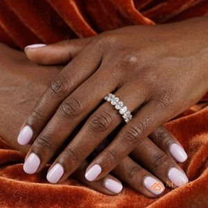 Bague en Moissanite Plaqué Or Rose Coupe Marquise, Bijou de Luxe pour Femme, Mariage, Fiançailles, Anniversaire, Cadeau Élégant - Product Image 5
