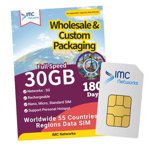 Tarjetas SIM eSIM 5G de Viaje para 55 Países del Mundo, 1/3/5/7/15/30 Días, Datos Ilimitados, con Empaque Personalizado para Revendedores - Product Image 1