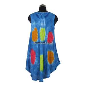 Rayon Women Boho Maxi Tie Dye <b>Long</b> Party <b>Beach</b> <b>Dress</b> Tie Dye <b>Long</b> Maxi Hand Made <b>Dress</b> With Sleeveless Tie Dye Round Neck Boho - Product Image 5
