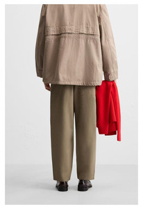 Pantalon polaire pour homme, taille mi-haute, épaisseur moyenne, avec poches décoratives vintage, méthode de tricotage. - Product Image 4