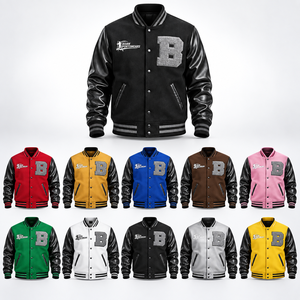 Service OEM – Vestes universitaires en cuir personnalisées – Vêtements d'extérieur d'hiver de haute qualité – Couleur personnalisable – Respirant – Écologique - Product Image 6