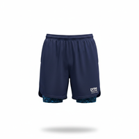 Shorts de pickleball pour hommes avec logo personnalisé, en polyester/coton tricoté, imprimé par transfert thermique, séchage rapide, taille mi-haute élastique, longueur 5 pouces