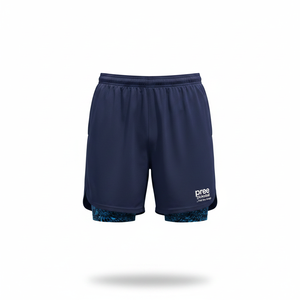 Custom Logo Men's Pickleball <b>Shorts</b> Front Polyester/Cotton Knitted Heat-Transfer Printed Quick Dry Mid Elastic Waist 5 Inch Long - Product Image 2