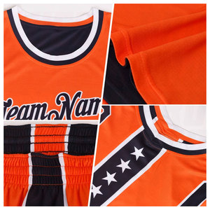 Ensemble d'uniformes de basketball réversibles personnalisés noir et or, maillot et short imprimés par sublimation double face avec motif étoile pour hommes et femmes - Product Image 4