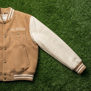Veste pour homme MA-ATTIERA en polaire, laine et polyester, décontractée, col rabattu, logo brodé sur le devant, coupe classique, pour l'automne - Product Image 6